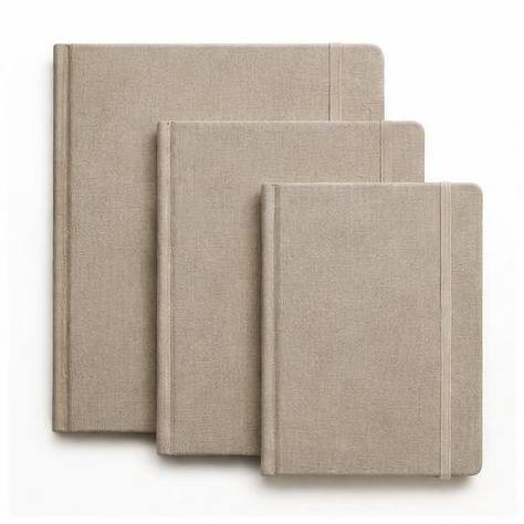 Linen-Bound Sketchbook Trio